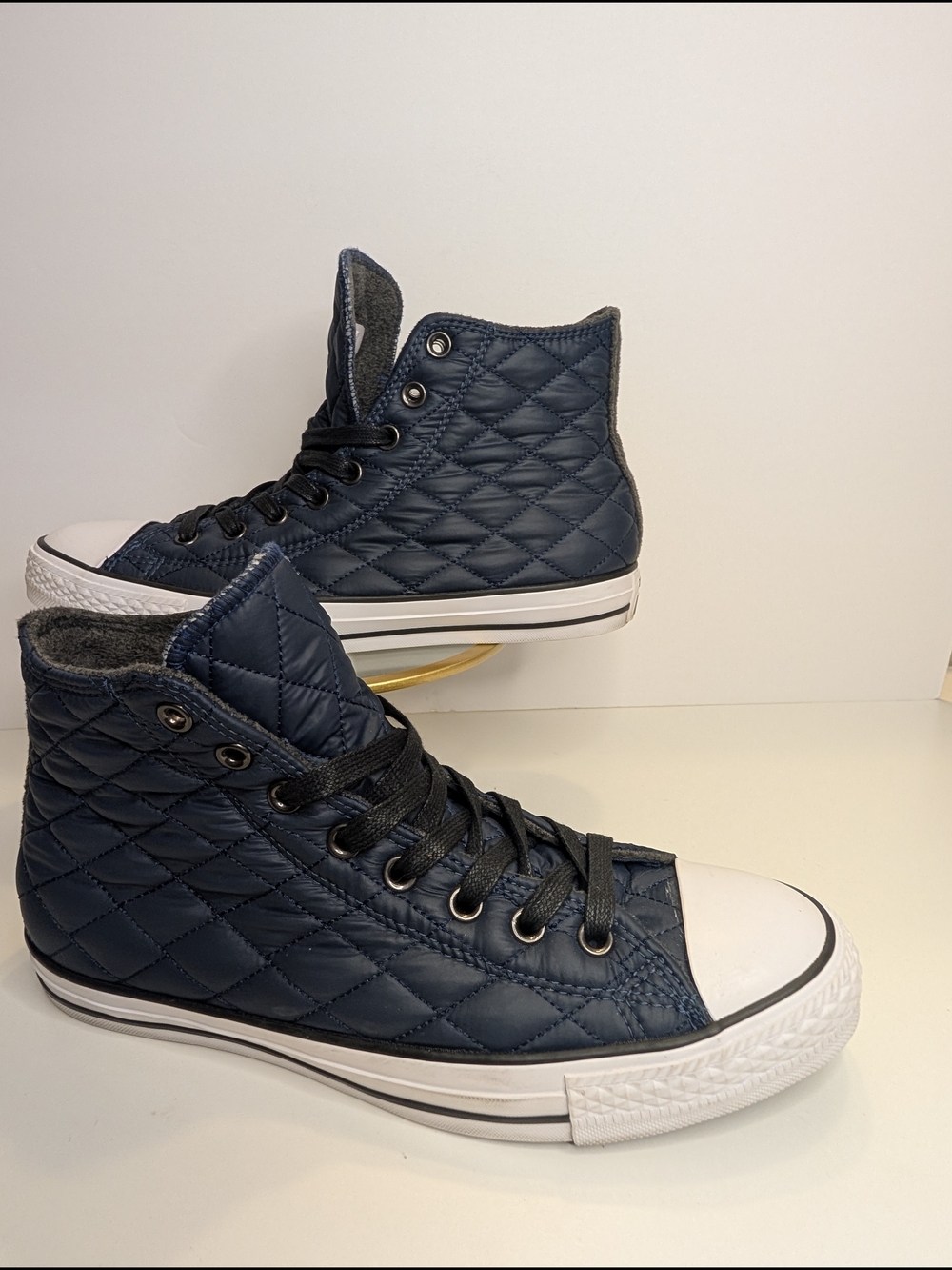 Converse Chuck Taylor All Star Quilted Nylon High Top Navy Blue Mens Size 9 - Picture 8 of 8